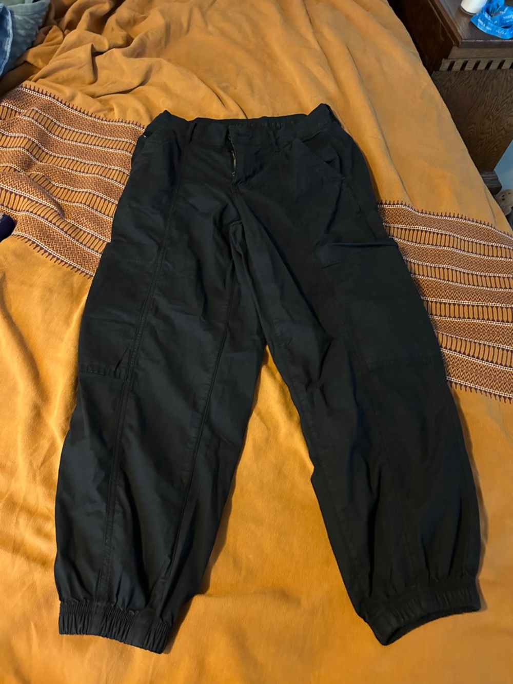 American Eagle Outfitters Black Cargo Jogger Pants
